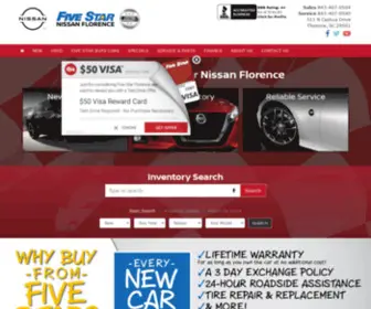 Palmettonissan.com(Five Star Nissan of Florence) Screenshot