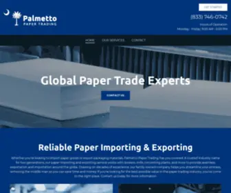 Palmettopapertrading.net(Paper Importing) Screenshot