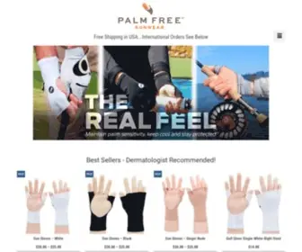 Palmfreesunwear.com(PalmFree Sun Gloves and Sun Sleeves) Screenshot