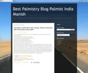 Palmistryindia.com(Best Palmistry Blog Palmist India Manish) Screenshot