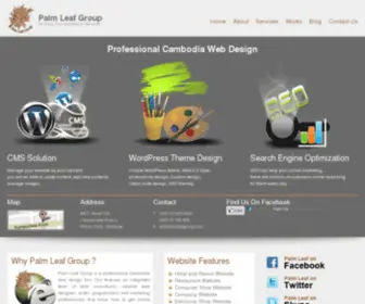 Palmleafgroup.com(Cambodia Web Design) Screenshot