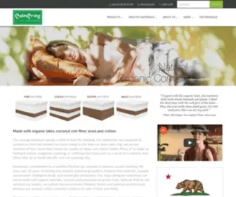 Palmpringusa.com(Organic Mattresses made with Organic Latex) Screenshot