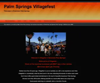 Palmspringsvillagefest.com(Villagefest on Palm Canyon Drive every Thursday in Palm Springs) Screenshot