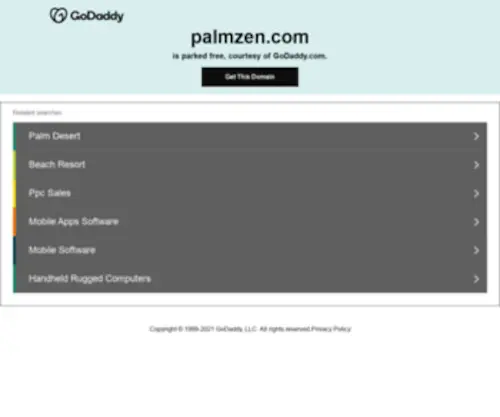 PalmZen.com(PRICE UPON REQUEST This premium domain name) Screenshot