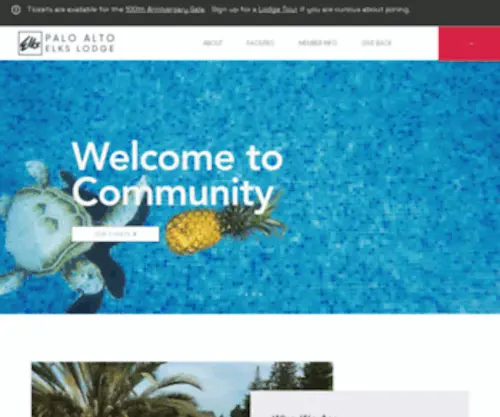 Paloaltoelks.org(Palo Alto Elks Lodge) Screenshot