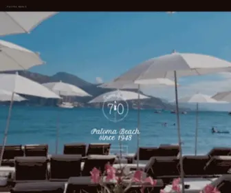 Paloma-Beach.com(Restaurant plage Paloma Beach) Screenshot