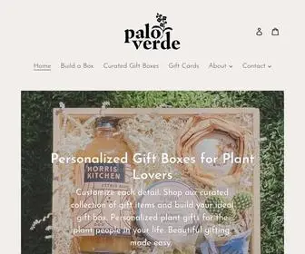 Paloverdebotanicals.com(Build your own botanical gift box featuring live plants and unique plant gifts from indie makers) Screenshot