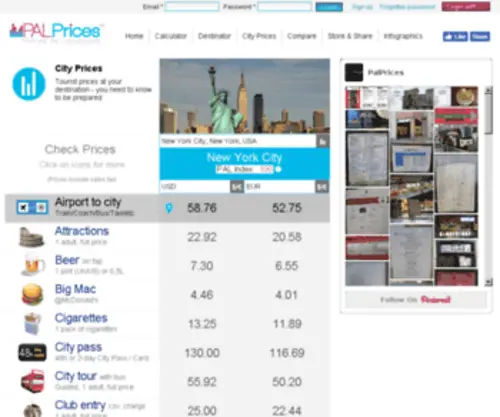 Palprices.com(Your vacation planning starts with us) Screenshot