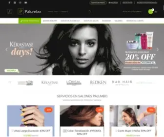 Palumbo.cl(Salones de belleza y tienda online de productos profesionales para el cabello) Screenshot