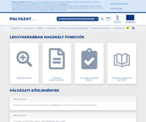 Palyazat.gov.hu(Széchenyi) Screenshot