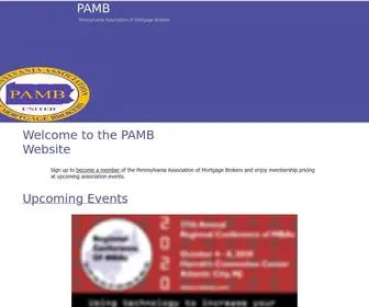 Pamb.org(Pennsylvania Association of Mortgage Brokers) Screenshot