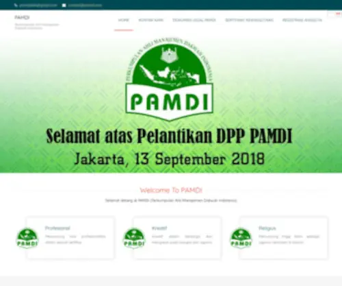 Pamdi.or.id(Perkumpulan Ahli Manajemen Dakwah Indonesia) Screenshot