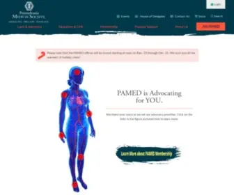 Pamedsoc.org(The Pennsylvania Medical Society) Screenshot