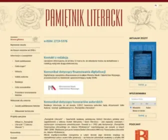 Pamietnik-Literacki.pl(„pamiętnik literacki”) Screenshot