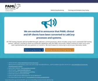 Paml.com(Pathology Associates Medical Laboratories) Screenshot