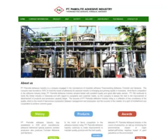 Pamolite.co.id(PT Pamolite Adhesive Industry) Screenshot