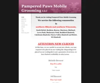 Pamperedpawsmobilegrooming.com(Pampered Paws Mobile Grooming LLC) Screenshot