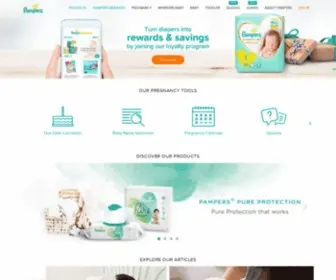 Pampers.ae(Diapers, Wipes, Baby Care Products and Parenting Information) Screenshot