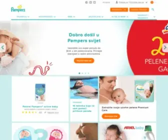 Pampers.com.hr(Informacije i savjeti o njezi bebe koje donosi Pampers ) Screenshot