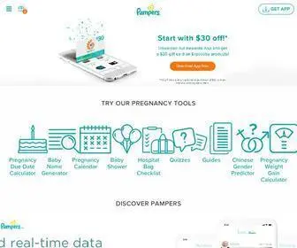 Pampers.com(Diapers, Baby Care, and Parenting Information) Screenshot