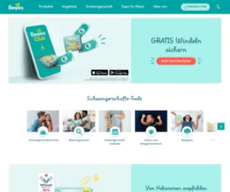 Pampers.de(Wir bieten alles fürs Baby) Screenshot