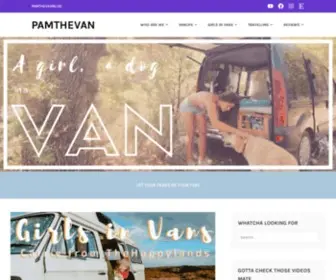 Pamthevan.com(A girl and a dog in a van) Screenshot