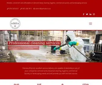 Pamuka.co.za(Reliable, convenient and affordable on-demand deep cleaning, hygiene, commercial laundry and landscaping services) Screenshot