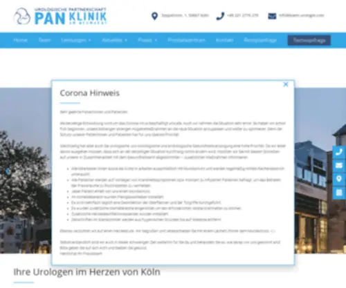 Pan-Klinik.org(Ihre Urologen im Herzen von Köln) Screenshot