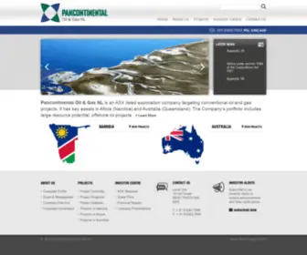 Pancon.com.au(Pancontinental Energy NL) Screenshot