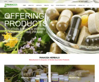 Panaceaherbals.in(Panacea Herbals) Screenshot