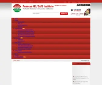 Panaceainstitute.org.in(Best GATE Online Coaching IES) Screenshot