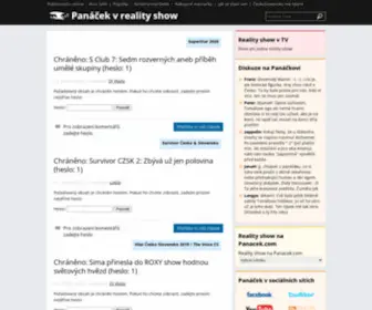 Panacek.com(Panáček v reality show) Screenshot