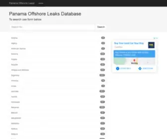 Panamadb.org(Panama Offshore Leaks Database) Screenshot