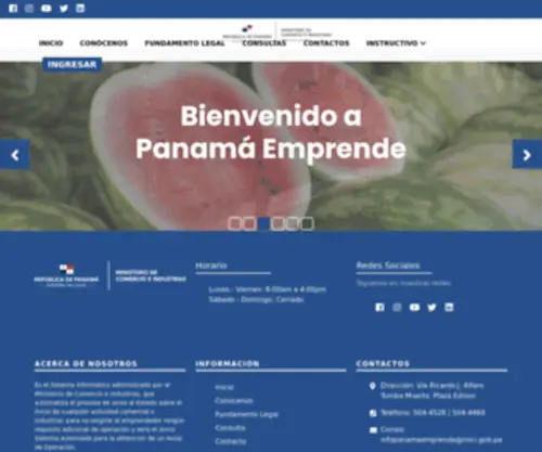 Panamaemprende.gob.pa(Panama Emprende 2.5V) Screenshot