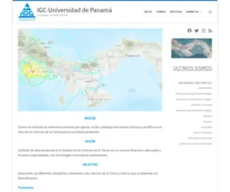 Panamaigc-UP.com(IGC-Universidad de Panamá) Screenshot