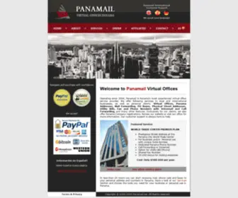 Panamail.net(Virtual Offices and Mail Forwarding Services in Panama) Screenshot