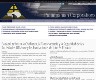 Panamaniancorporations.com(SOCIEDADES OFFSHORE EN PANAMA) Screenshot
