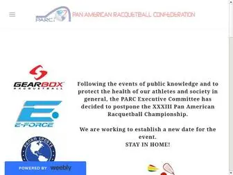 Panamericanracquetball.com(Pan American Racquetball Confederation) Screenshot