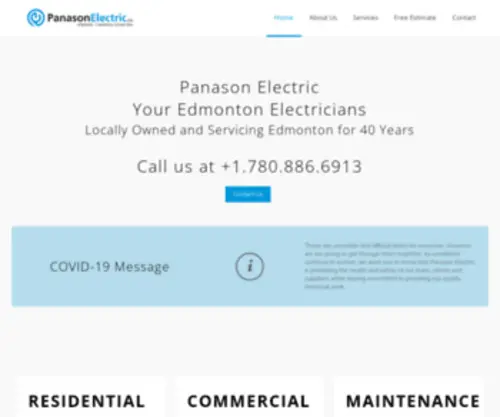 Panasonelectric.ca(Panason Electric) Screenshot