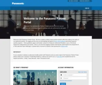 PanasonicPartnerportal.com(Panasonic B2B Partner Portal North America) Screenshot