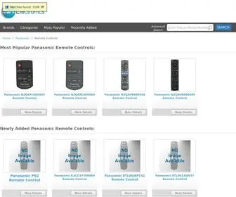 Panasonicremotes.com(Panasonic TV Remote Controls) Screenshot