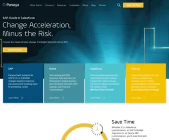 Panaya.com(The Change Intelligence Platform for ERP & CRM) Screenshot