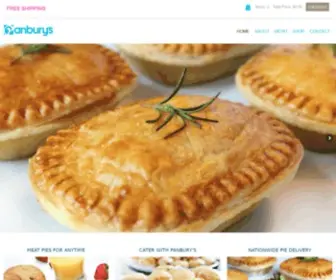 Panburys.com(Delicious Savory and Sweet Pies) Screenshot