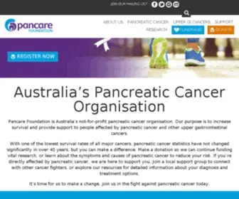 Pancare.org.au(We support Australians diagnosed with upper gastrointestinal (GI) cancers) Screenshot