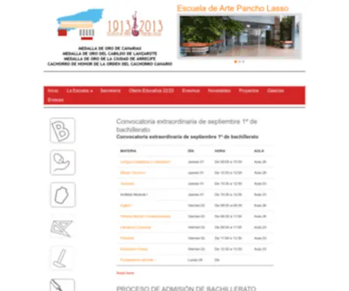 Pancholasso.com(Escuela de Arte Pancho Lasso) Screenshot