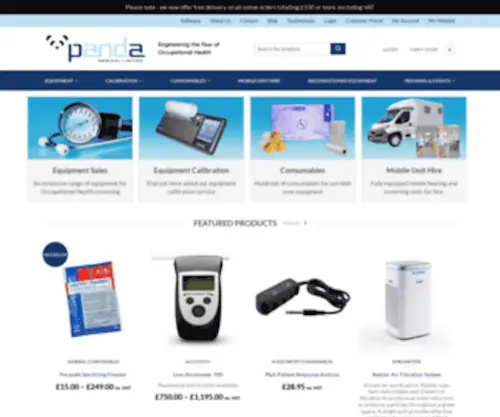 Pandamed.co.uk(P & A Medical Limited) Screenshot