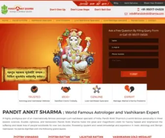 Panditankitsharma.com(Pandit Ankit Sharma +91) Screenshot