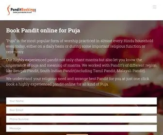 Panditbooking.com(Pandit, Online Pandit Services, Spiritual Gyaan, Panditji for Puja) Screenshot