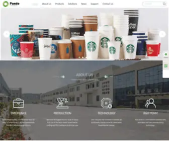 Pandopapercup.com(Zhejiang Pando EP Technology Co) Screenshot