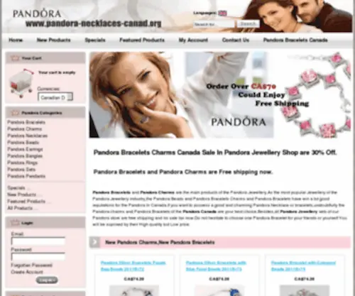 Pandora-Necklaces-Canada.org(Pandora Bracelets Charms Canada Sale In Pandora Jewellery Shop are 30% Off) Screenshot